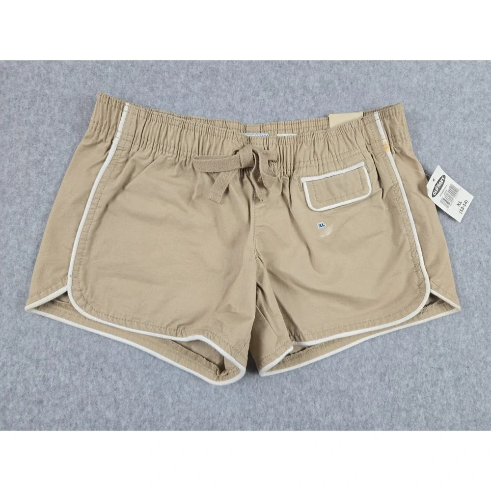 Old Navy Shorts Girls Size XL (12-14)  Stretch Pull On Khaki NWT‎